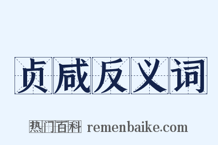 贞咸反义词是什么意思的图片